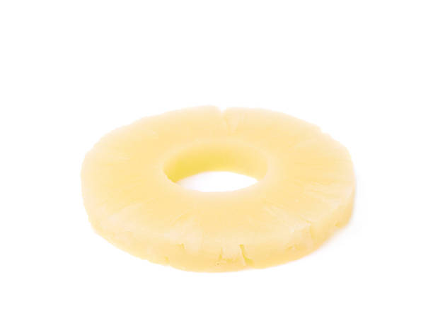 istock Canned pineapple isolated over white background 626781636