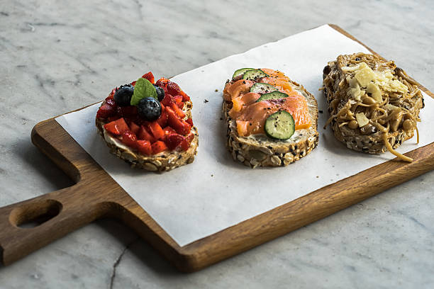 brochettes with red fish and a cucumber,