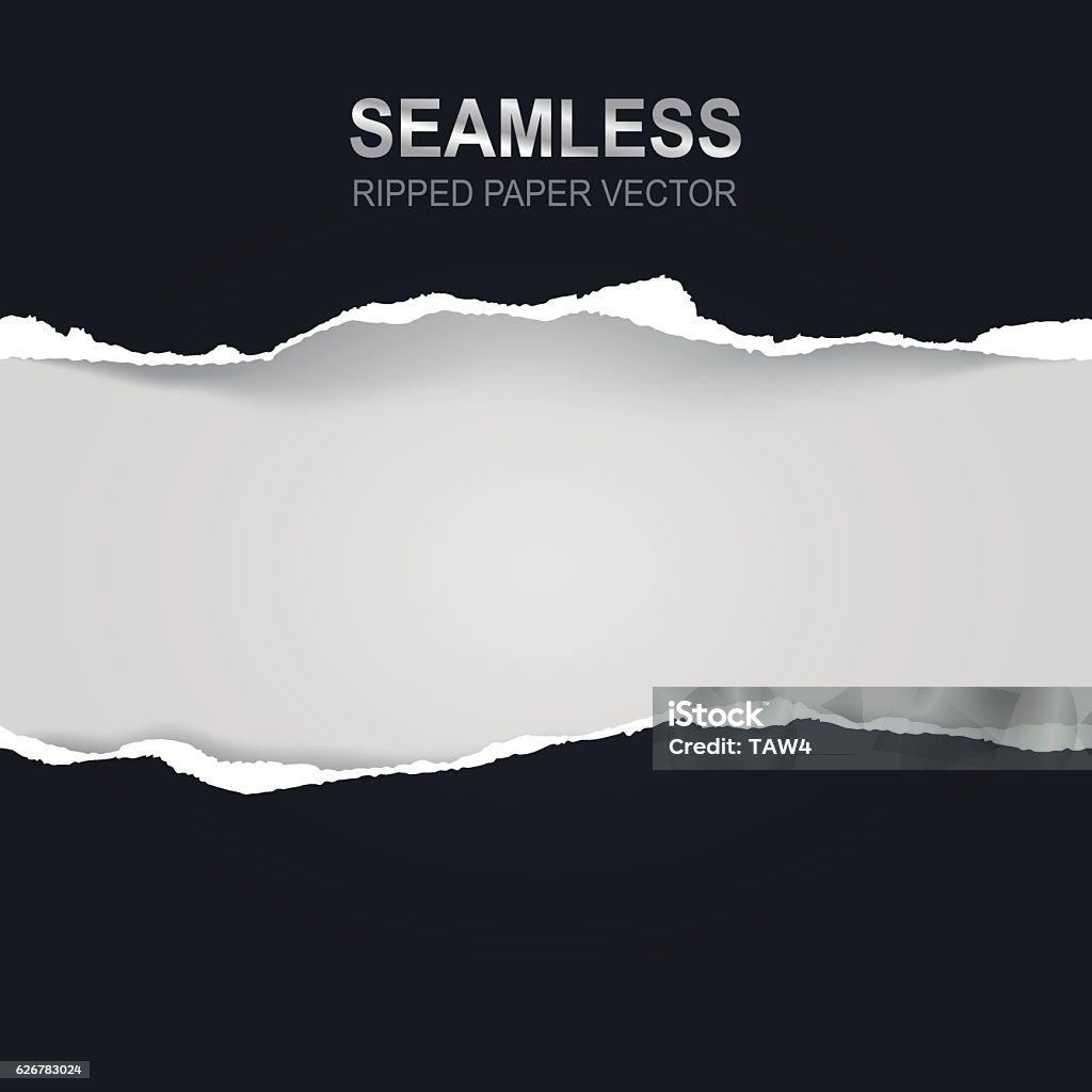 Seamless ripped paper and white background with space for text Seamless ripped paper and white background with space for text, vector art and illustration. Torn stock vector