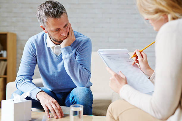 istock Listening to counselor advice 626784076