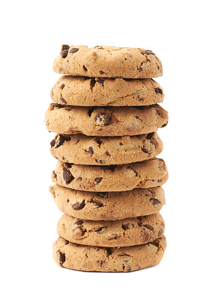 istock Stack of cookies isolated over the white background 626785998