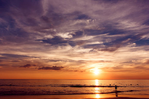 istock Tropical sunset at sea coastline 626786146