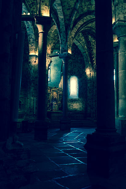 istock Church interior, Avila Cathedral, Spain 626786416