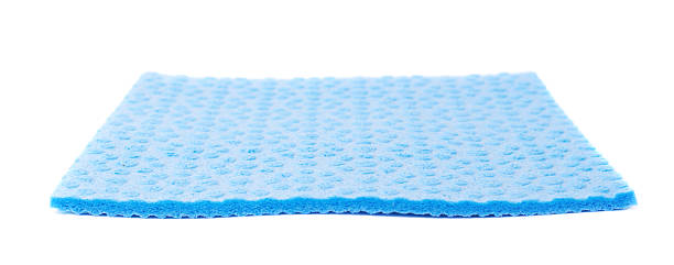 istock Blue kitchen cleaning napkin rag over white isolated background 626789246