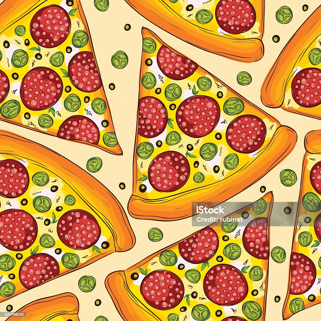 Piza Pattern Seamless Pizza Pattern Stock Illustration - Download Image Now ...