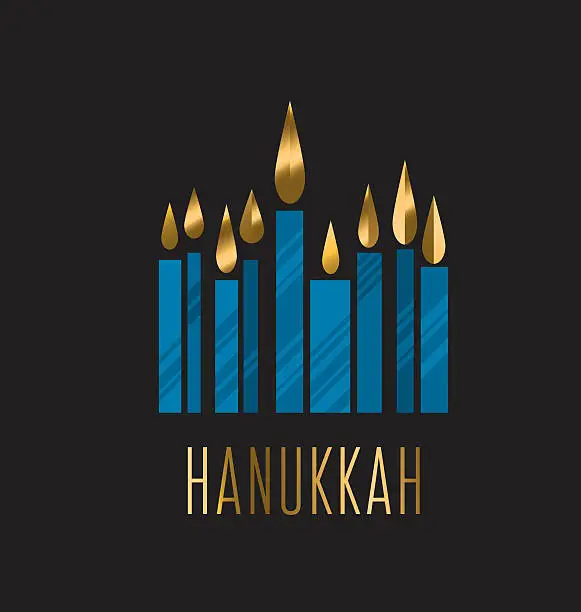 Vector illustration of hanukkah menora vector illustration. Juish menora simple vector