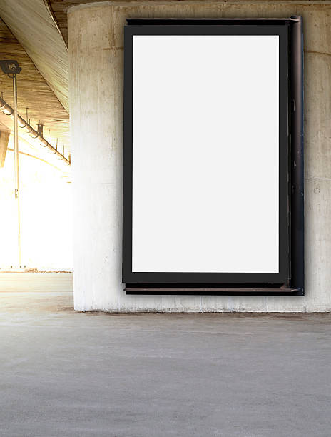 istock Blank billboard on Concrete wall background under the bridge sunny 626800096