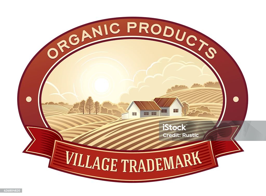 Background Frame Rural Design Rural Landscape In Frame Stock Illustration - Download Image Now ...