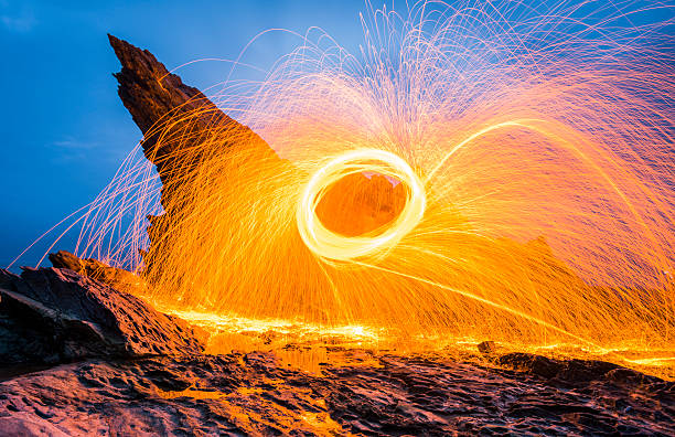 istock Steel wool light painting 626807984
