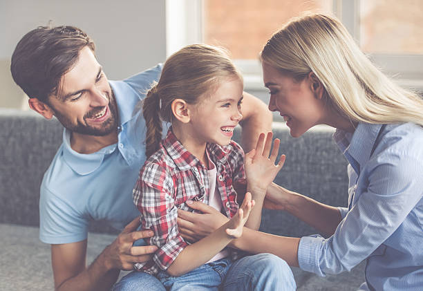 istock Happy family at home 626814702