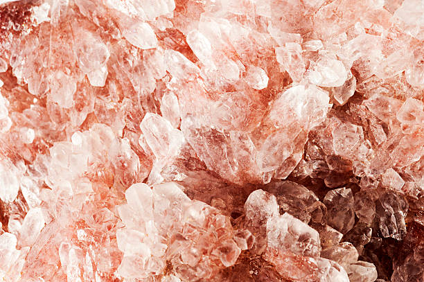 istock Red amethyst mineral rock close up 626816132