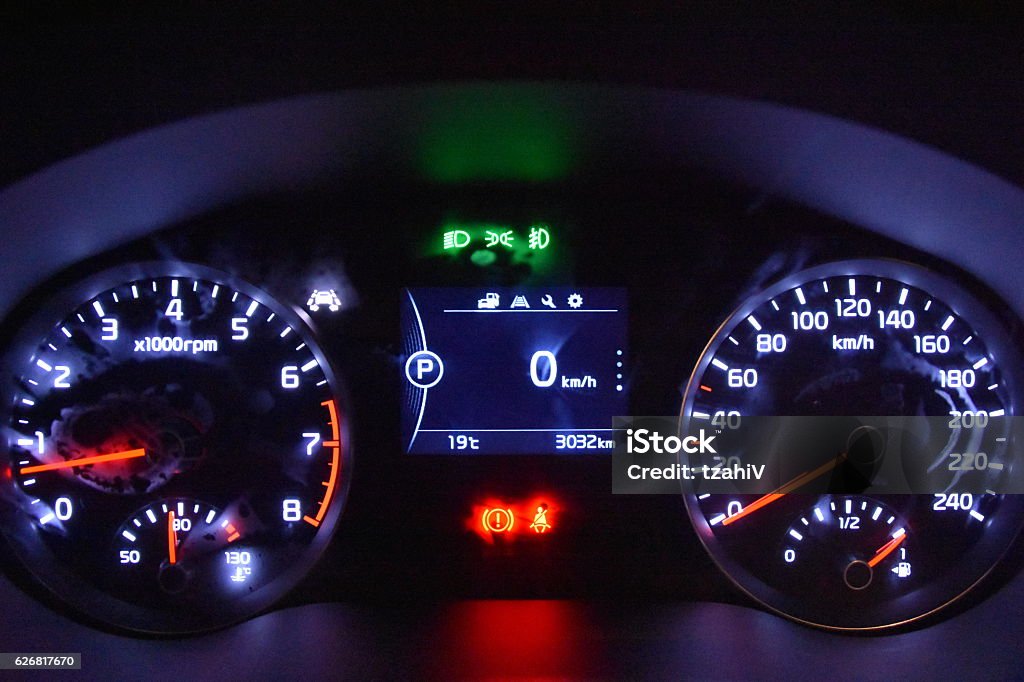 Modern dashboard Car Stock Photo