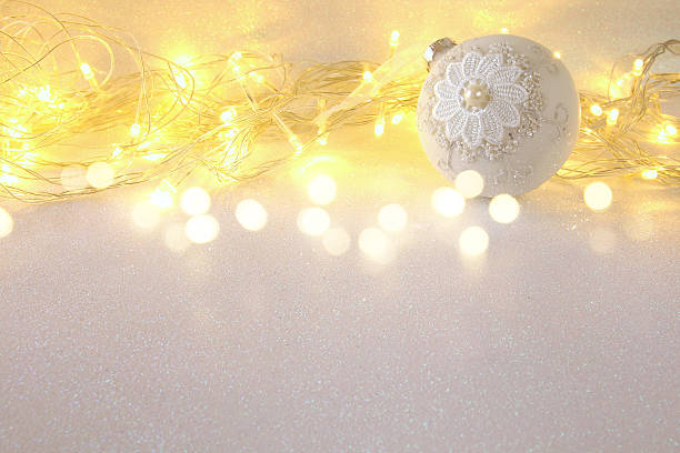 istock Image of christmas festive tree white ball decoration 626823804