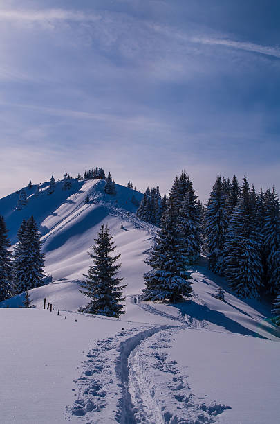 istock Ski touring track in beautiful sunny winter landscape, Oberstdorf, Germany 626824722