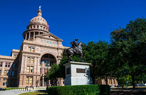 istock Texas State Capital building with Terry's Ranger Monument 626826154