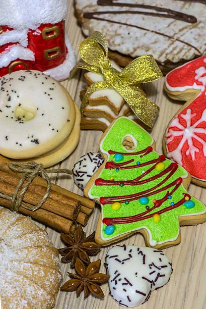 istock Christmas cookies elegantly decorated with cinnamon sticks and anise seeds 626827260
