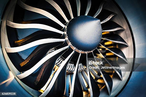 Aircraft Jet Engine Stock Photo - Download Image Now - Aerospace Industry, Air Vehicle, Jet Engine