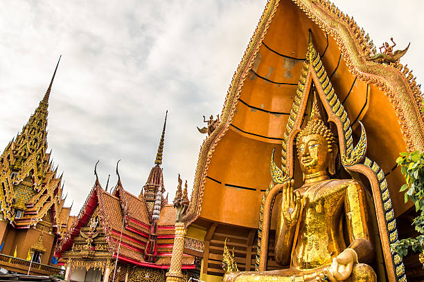 istock Big buddha on Thai temple in Kanchanaburi 626839288