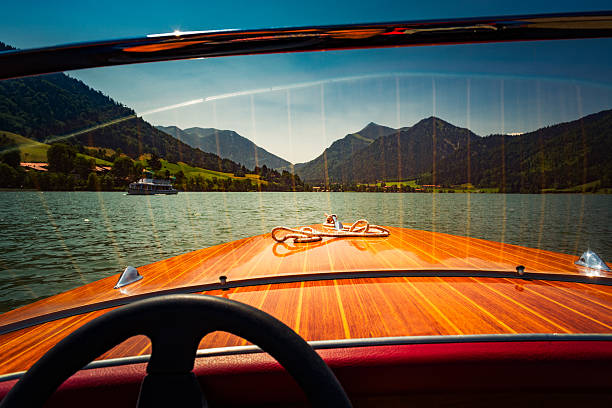 istock recreational boat on Lake Schliersee 626839840