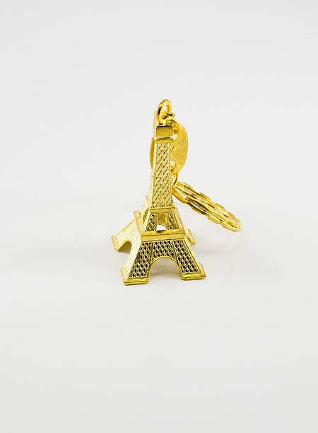 istock eiffel keychain, golden souvenir 626840382