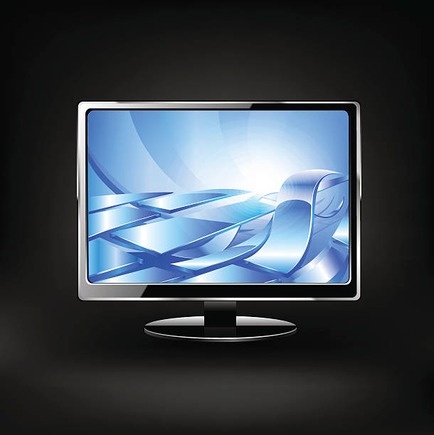 Plasma LCD TV. vector art illustration