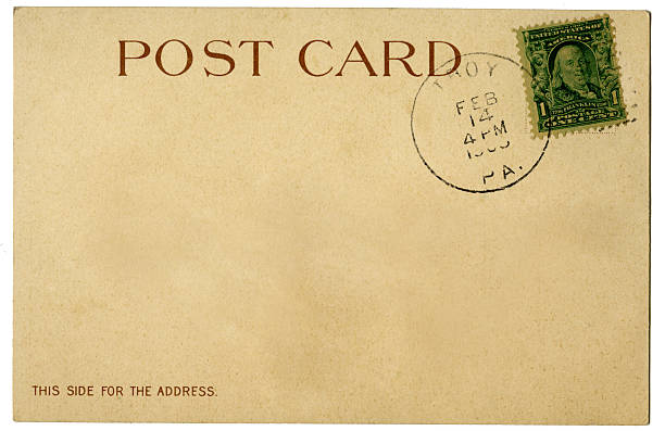 istock Blank grunge vintage antique postcard stamp 626851084