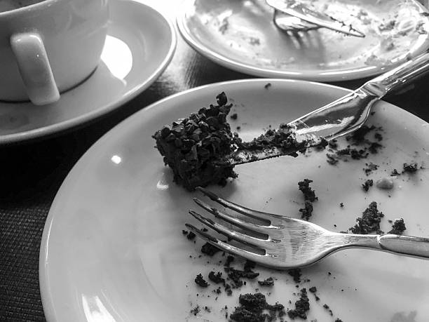 empty and dirty dish after food on the table