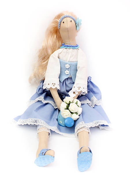 istock Rag doll girl isolated on white background 626851418