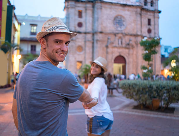 istock Loving couple traveling together 626851892