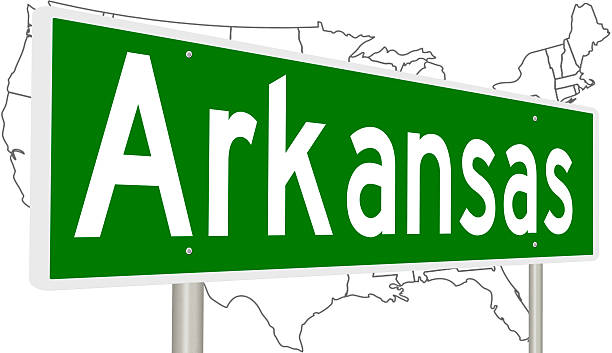 istock Highway sign for Arkansas 626854454