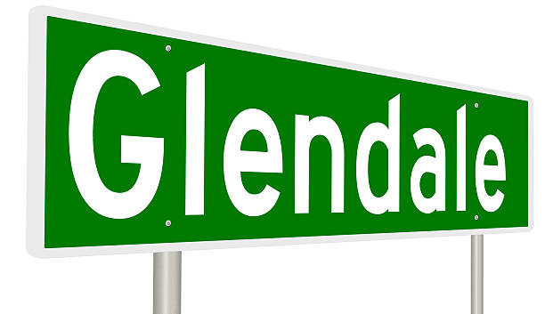 istock Highway sign for Glendale, Arizona 626854658