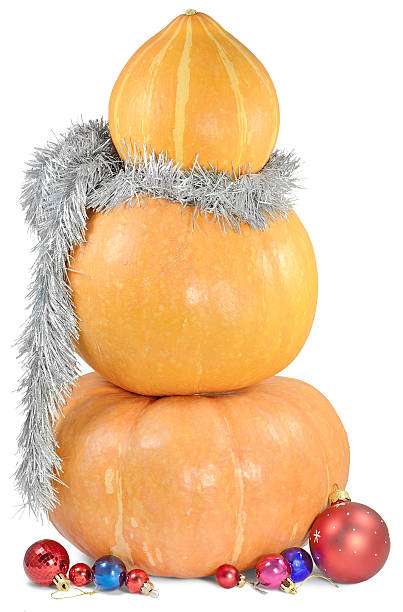 snowman from pumpkins new year