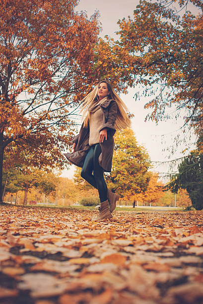istock Beautiful girl in park 626857122