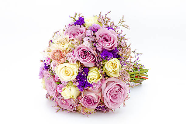 istock Wedding bouquet made of roses on a white background. 626862778