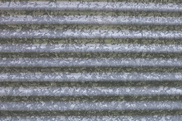 istock Background of Corrugated Galvanized Steel Farm Grain Storage Bin 626866102