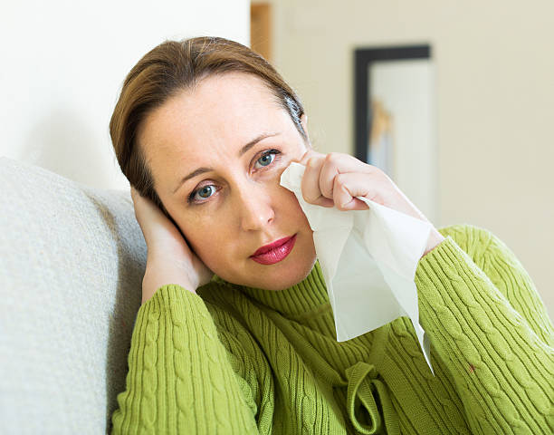 istock Sad and lonely woman at home 626874864