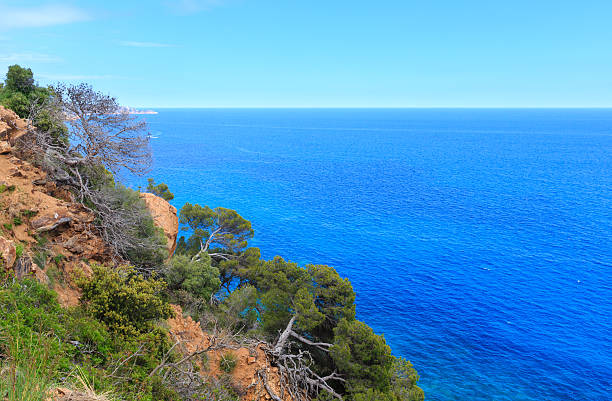 istock Summer sea rocky coast view (Spain). 626891030
