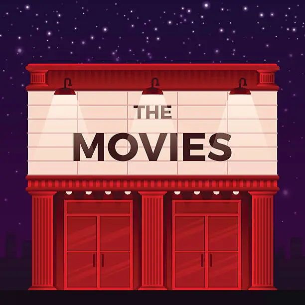 Vector illustration of Movie Theater