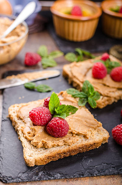 istock Toast with peanut butter and berries 626901344
