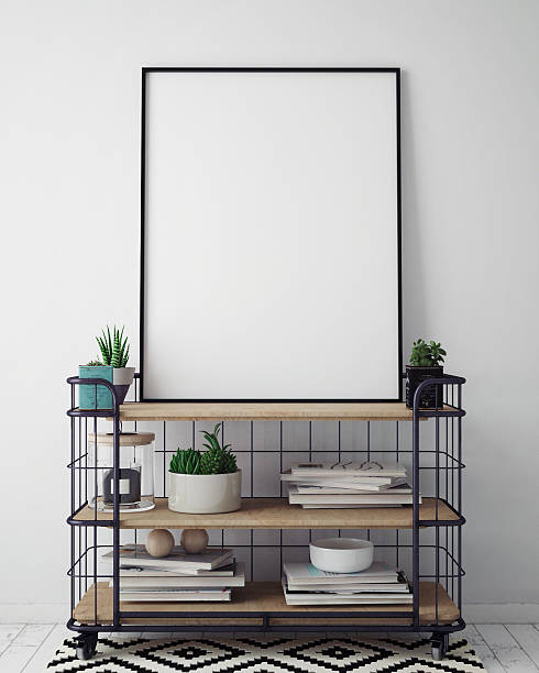 istock mock up poster frame in hipster interior background, scandinavian style 626901518
