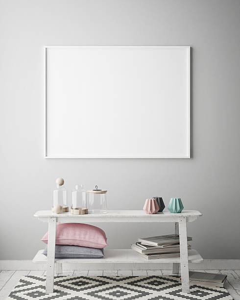 istock mock up poster frame in hipster interior background, scandinavian style 626902148