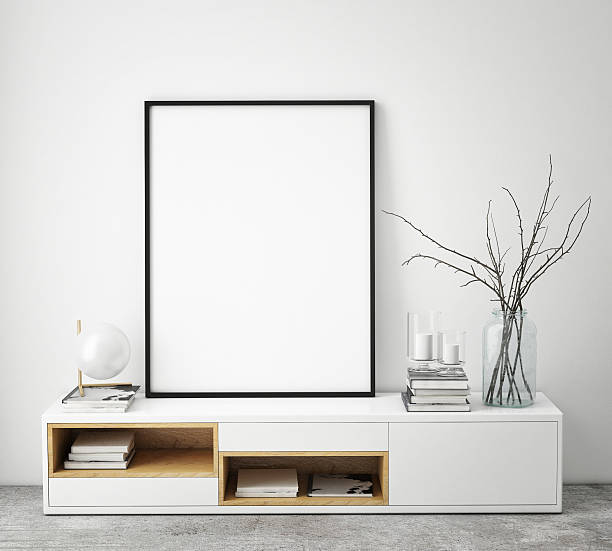 istock mock up poster frame in hipster interior background, scandinavian style 626902252