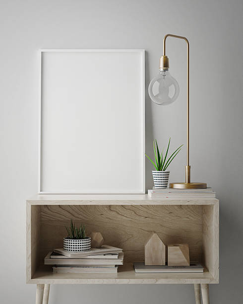 istock mock up poster frame in hipster interior background, scandinavian style 626902332