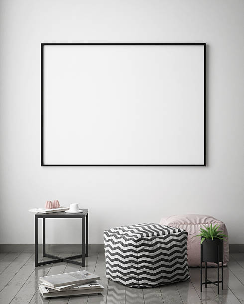 istock mock up poster frame in hipster interior background, scandinavian style 626902368
