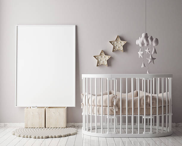 istock mock up poster frame in children room, scandinavian style interior 626902654