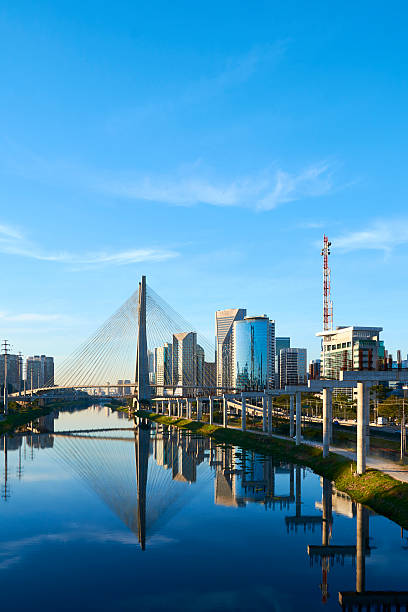 Estaiada Bridge Sao Paulo stock photo