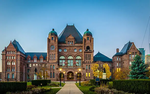 Legislative Assembly of Ontario situated in Queens Park - Toronto, Ontario, Canada