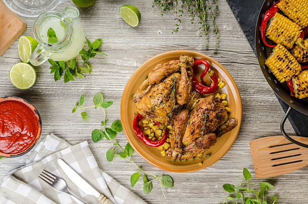istock Roasted French baby Chicken - Coquelet 626912596