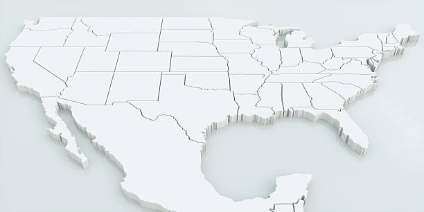 istock Map of USA and Mexico. Highly detailed 3D rendering 626912894