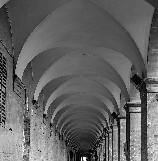 istock Covered columnade in Urbiino 626913894